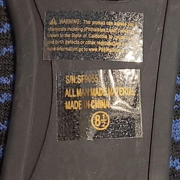 Atalina Black and Blue Dressy Flats - Picture 6 of 7